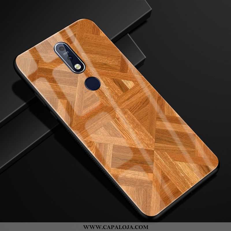 Capa Nokia 7.1 Vidro Antiqueda Protetoras Capas Castanho, Nokia 7.1 Criativas Baratas