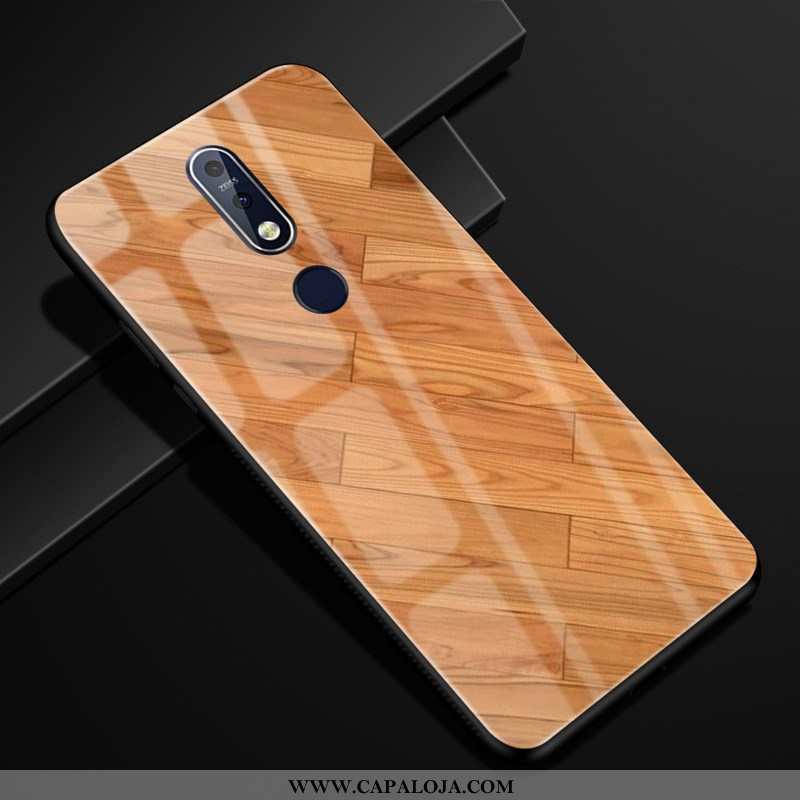 Capa Nokia 7.1 Vidro Antiqueda Protetoras Capas Castanho, Nokia 7.1 Criativas Baratas