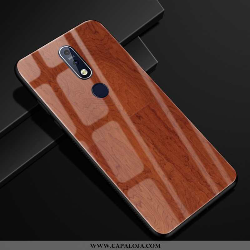 Capa Nokia 7.1 Vidro Antiqueda Protetoras Capas Castanho, Nokia 7.1 Criativas Baratas