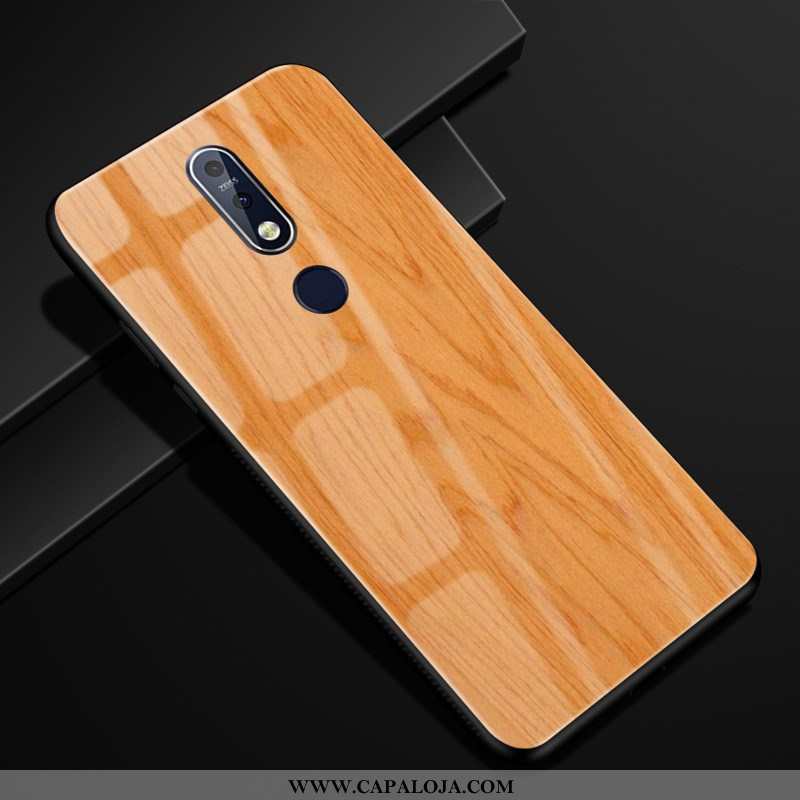 Capa Nokia 7.1 Vidro Antiqueda Protetoras Capas Castanho, Nokia 7.1 Criativas Baratas