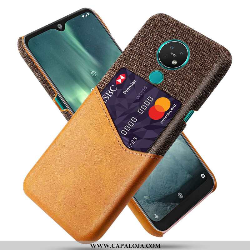 Capa Nokia 7.2 Couro Capas Cases Criativas Amarelo, Nokia 7.2 Protetoras Promoção