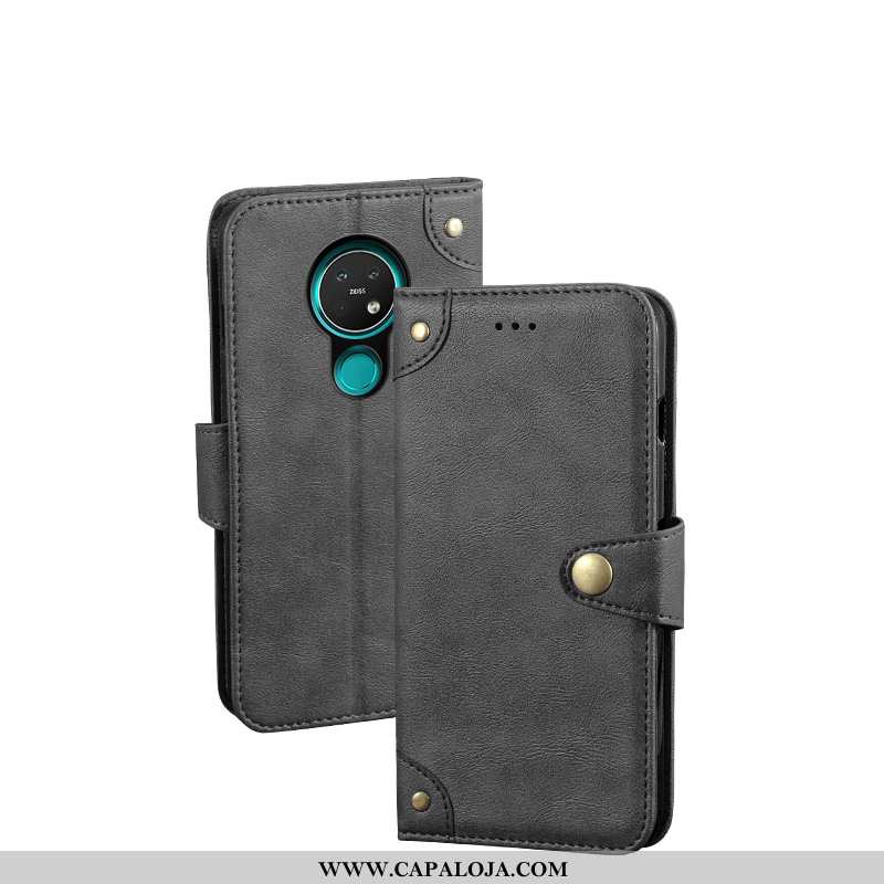 Capa Nokia 7.2 Couro Cover Cases Carteira Preto, Capas Nokia 7.2 Protetoras Comprar