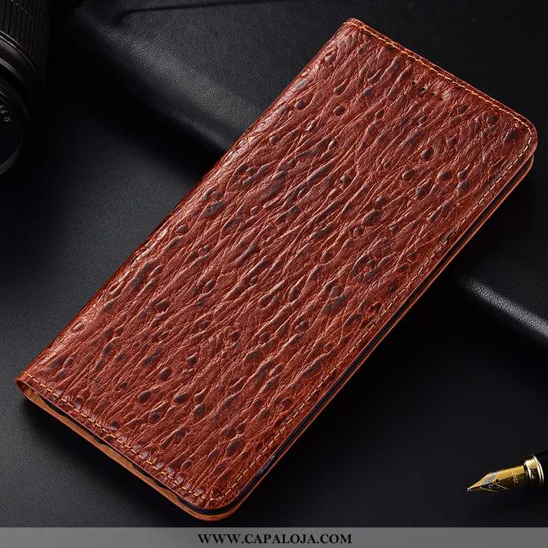 Capa Nokia 7.2 Couro Genuíno Cases Antiqueda Cover Azul, Capas Nokia 7.2 Protetoras Promoção