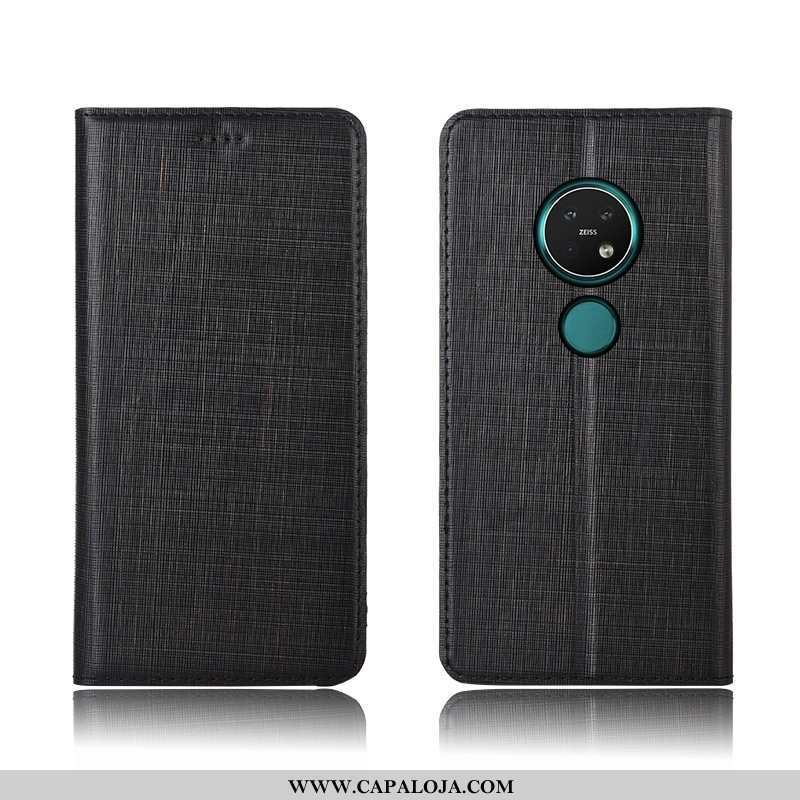 Capa Nokia 7.2 Soft Completa Telemóvel Couro Legitimo Preto, Capas Nokia 7.2 Protetoras Venda