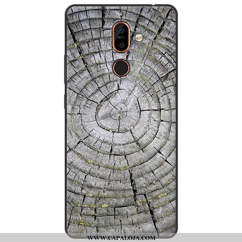 Capa Nokia 7 Plus Madeira Amarela Capas Cases Amarelo, Nokia 7 Plus Soft Baratas