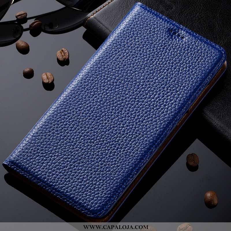 Capa Nokia 8.1 Couro Legitimo Antiqueda Telemóvel Cases Azul, Capas Nokia 8.1 Protetoras Venda