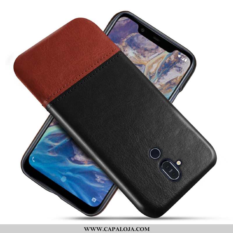 Capa Nokia 8.1 Personalizada Cases Capas Antiqueda Castanho, Nokia 8.1 Couro Baratos