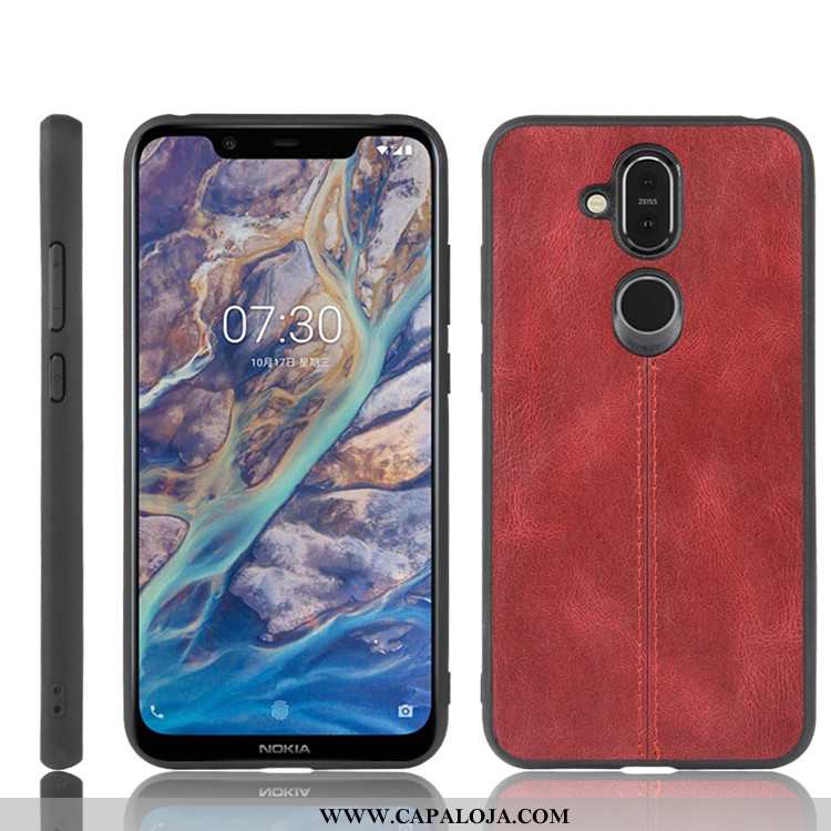 Capa Nokia 8.1 Protetoras Fio Preto Cases, Capas Nokia 8.1 Couro Venda