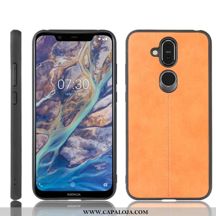 Capa Nokia 8.1 Protetoras Fio Preto Cases, Capas Nokia 8.1 Couro Venda