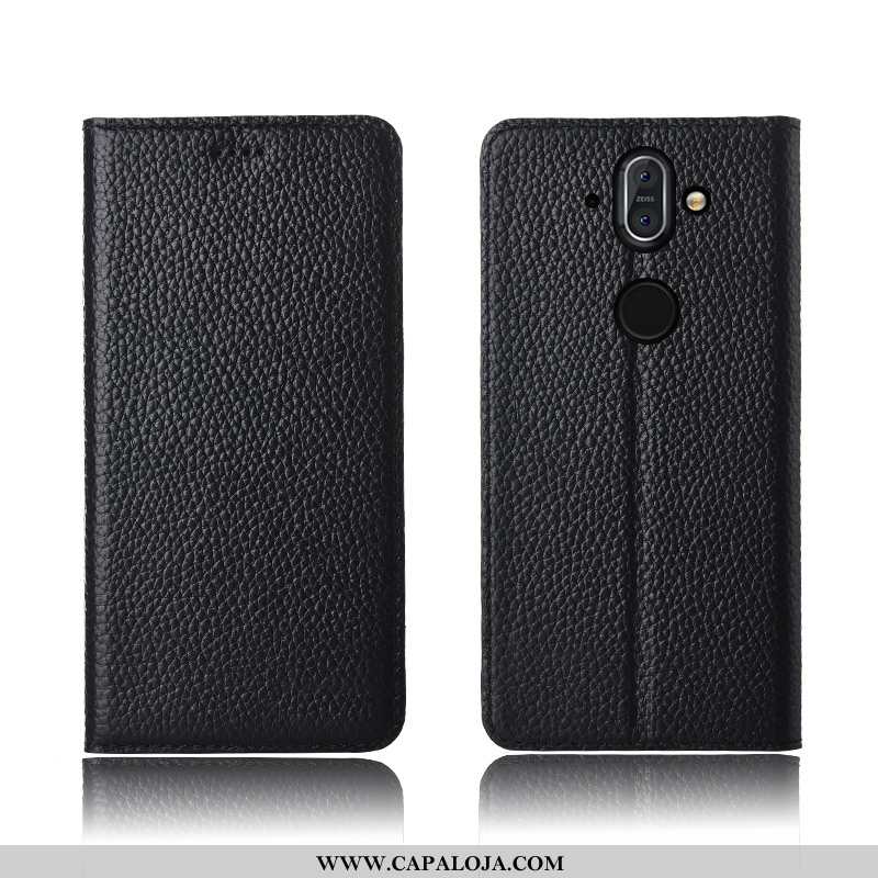 Capa Nokia 8 Sirocco Silicone Soft Cover Antiqueda Castanho, Capas Nokia 8 Sirocco Couro Genuíno Bar