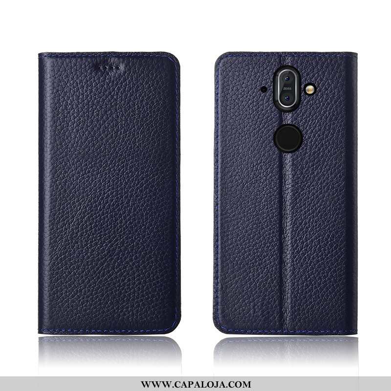 Capa Nokia 8 Sirocco Silicone Soft Cover Antiqueda Castanho, Capas Nokia 8 Sirocco Couro Genuíno Bar