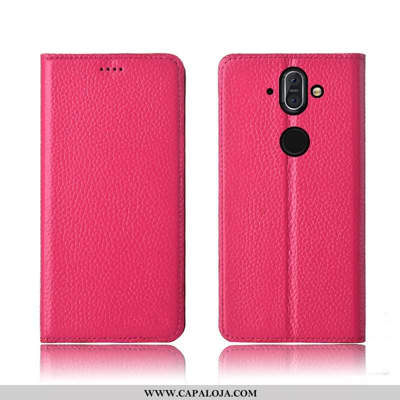 Capa Nokia 8 Sirocco Silicone Soft Cover Antiqueda Castanho, Capas Nokia 8 Sirocco Couro Genuíno Bar