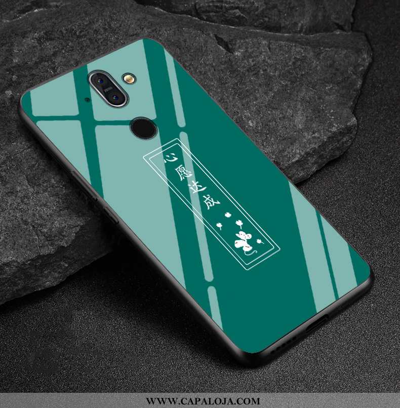 Capa Nokia 8 Sirocco Vidro Feminino Protetoras Telemóvel Verde, Capas Nokia 8 Sirocco Fosco Barato