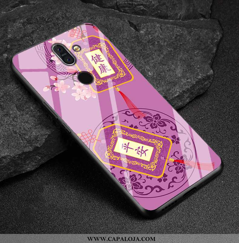 Capa Nokia 8 Sirocco Vidro Feminino Saude Telemóvel Roxo, Capas Nokia 8 Sirocco Protetoras Baratas