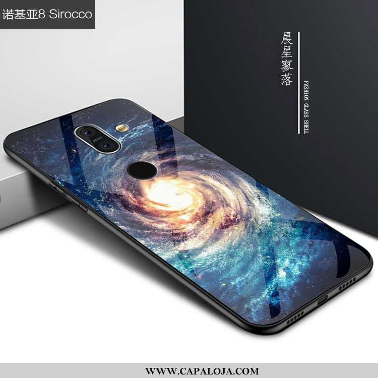 Capa Nokia 8 Sirocco Vidro Tendencia Cases Telemóvel Preto, Capas Nokia 8 Sirocco Personalizado Onli