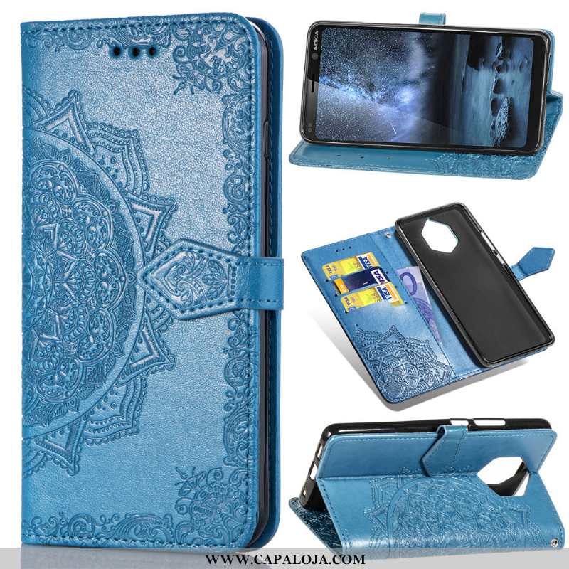 Capa Nokia 9 Pureview Cordao Floral Cases Telemóvel Preto, Capas Nokia 9 Pureview Couro Comprar