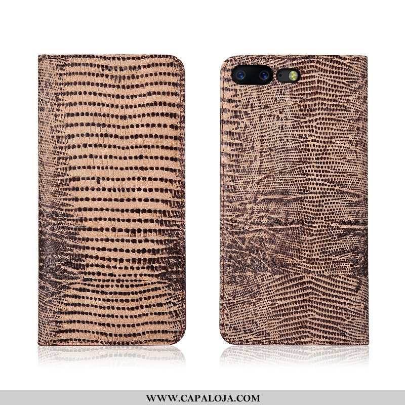 Capa Oneplus 5 Couro Legitimo Antiqueda Telemóvel Cover Preto, Capas Oneplus 5 Couro Barato