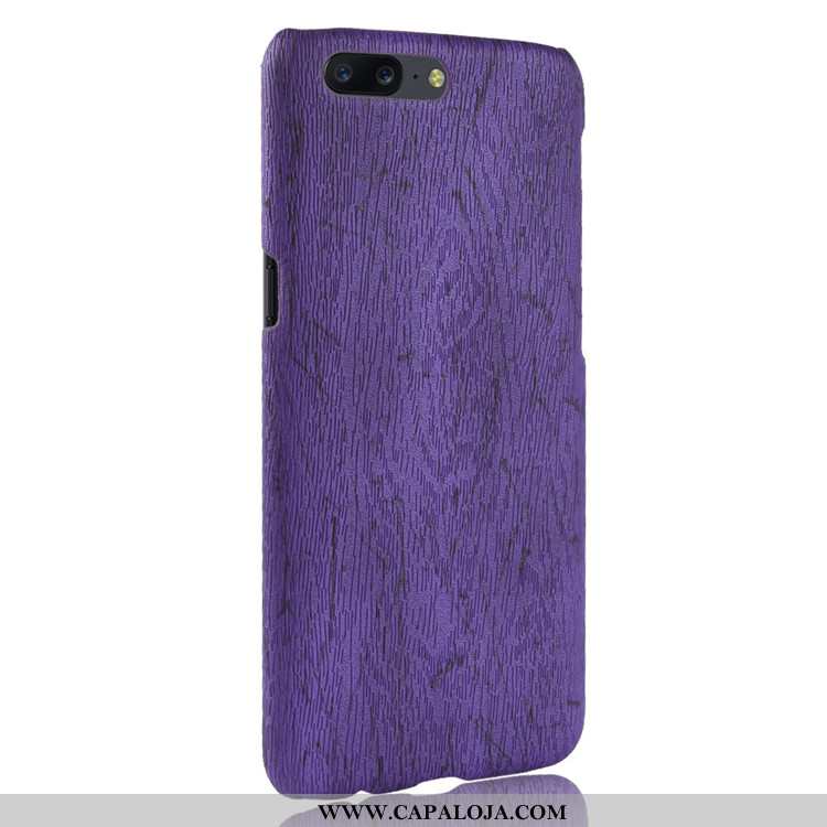 Capa Oneplus 5 Couro Roxa Vintage Telemóvel Roxo, Capas Oneplus 5 Madeira Barato