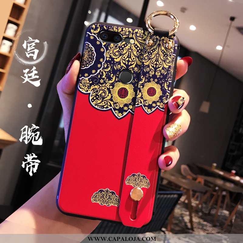 Capa Oneplus 5 Retro Antiqueda Vermelha Feminino Vermelho, Capas Oneplus 5 Tendencia Baratas