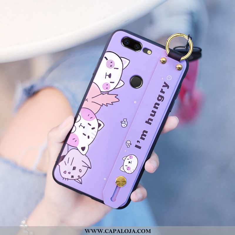 Capa Oneplus 5t Tendencia Desenho Animado Silicone Roxa Roxo, Capas Oneplus 5t Soft Baratas