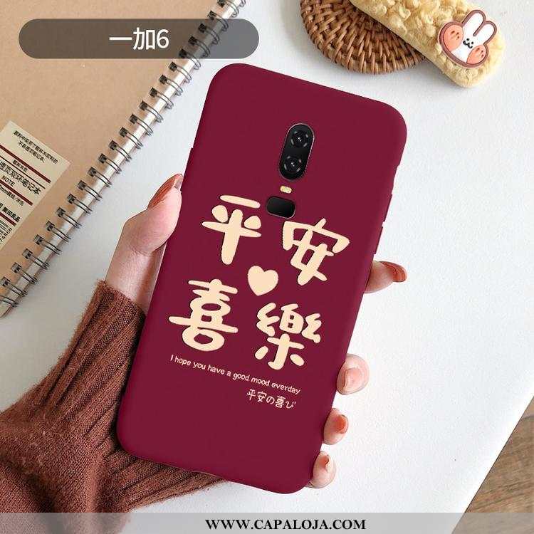 Capa Oneplus 6 Fosco Capas Antiqueda Protetoras Vermelho, Oneplus 6 Personalizado Baratos