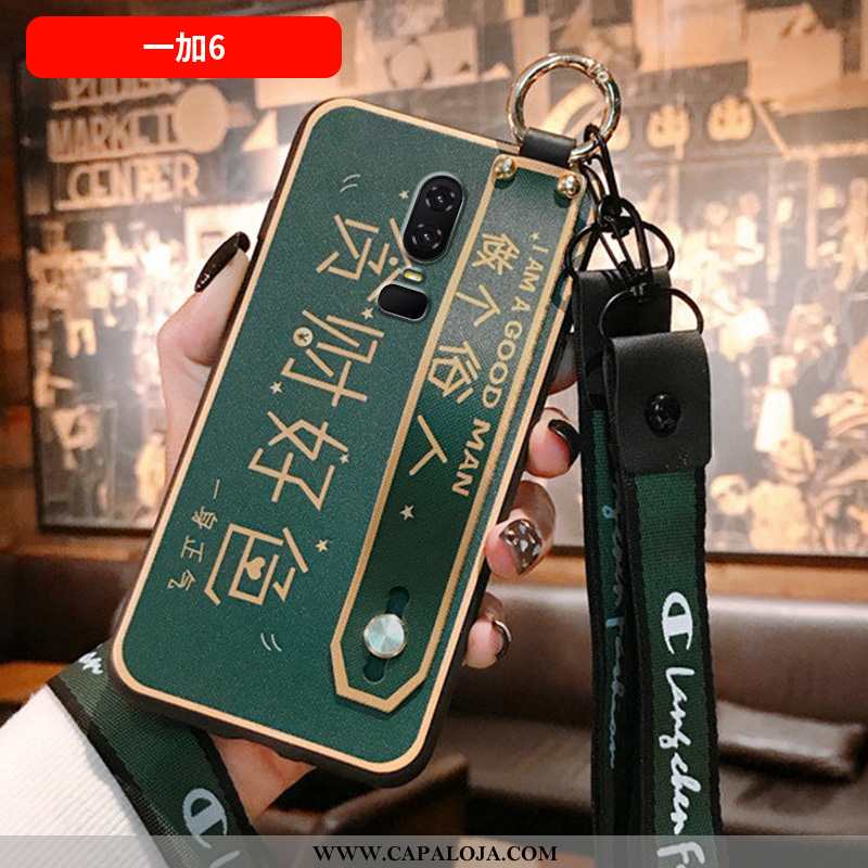 Capa Oneplus 6 Moda Capas Antiqueda Suporte Verde, Oneplus 6 Personalizado Venda