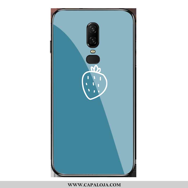 Capa Oneplus 6 Silicone Completa Telemóvel Telinha Azul, Capas Oneplus 6 Vidro Barato