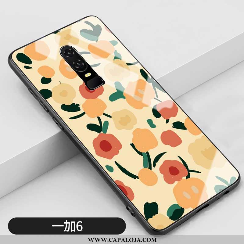 Capa Oneplus 6 Tendencia Criativas Antiqueda Minimalista Amarelo, Capas Oneplus 6 Protetoras Venda