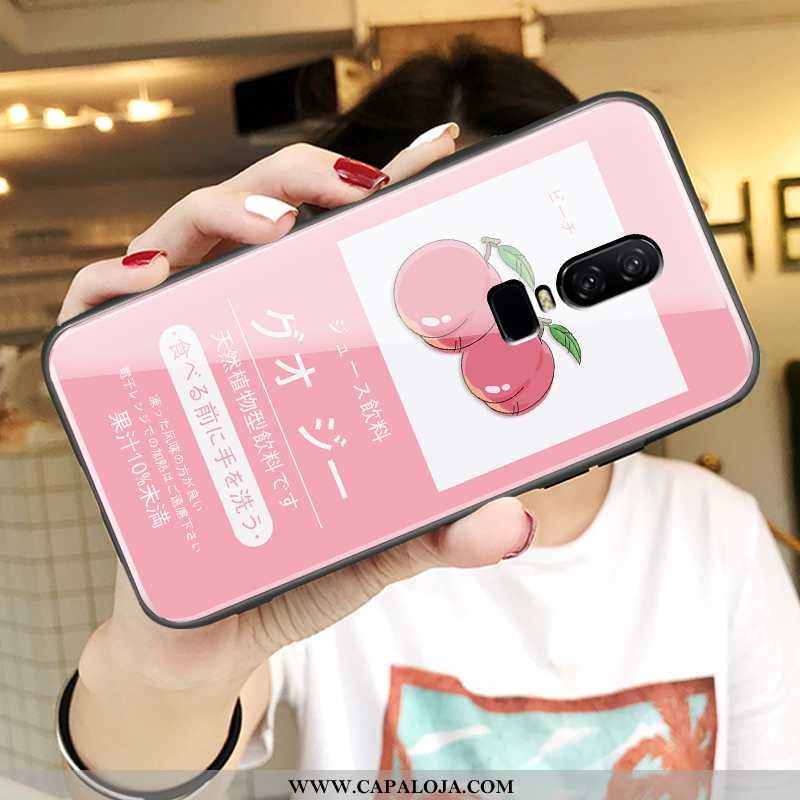 Capa Oneplus 6 Vidro Criativas Desenho Animado Bonitos Rosa, Capas Oneplus 6 Personalizada Baratas