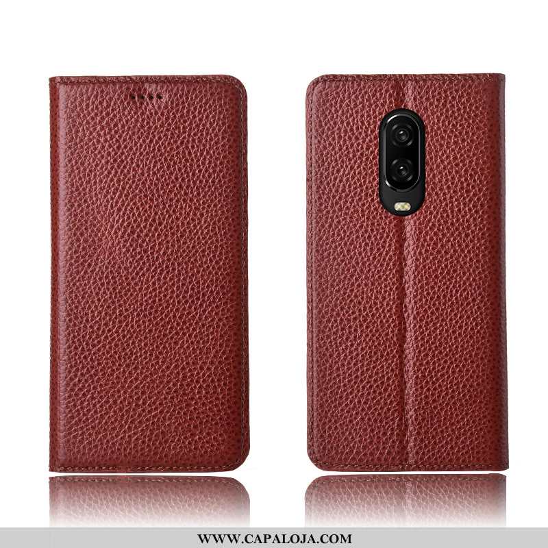 Capa Oneplus 6t Couro Legitimo Silicone Completa Cor De Vinho Bordô, Capas Oneplus 6t Couro Online