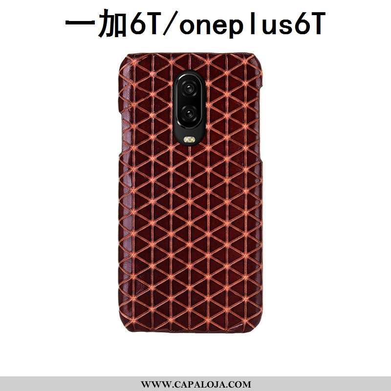 Capa Oneplus 6t Estiloso Capas Couro Legitimo Antiqueda Castanho, Oneplus 6t Luxo Online