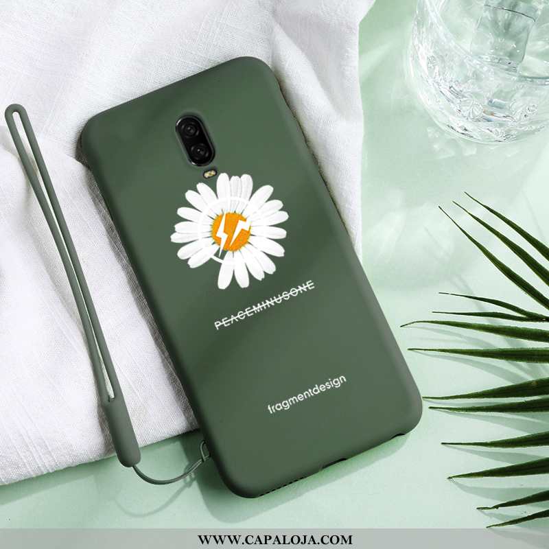 Capa Oneplus 6t Silicone Vermelha Crisântemo Slim Verde, Capas Oneplus 6t Personalizada Baratas