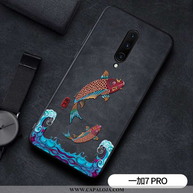 Capa Oneplus 7 Pro Criativas Tendencia Personalizada Masculino Preto, Capas Oneplus 7 Pro Retro Comp