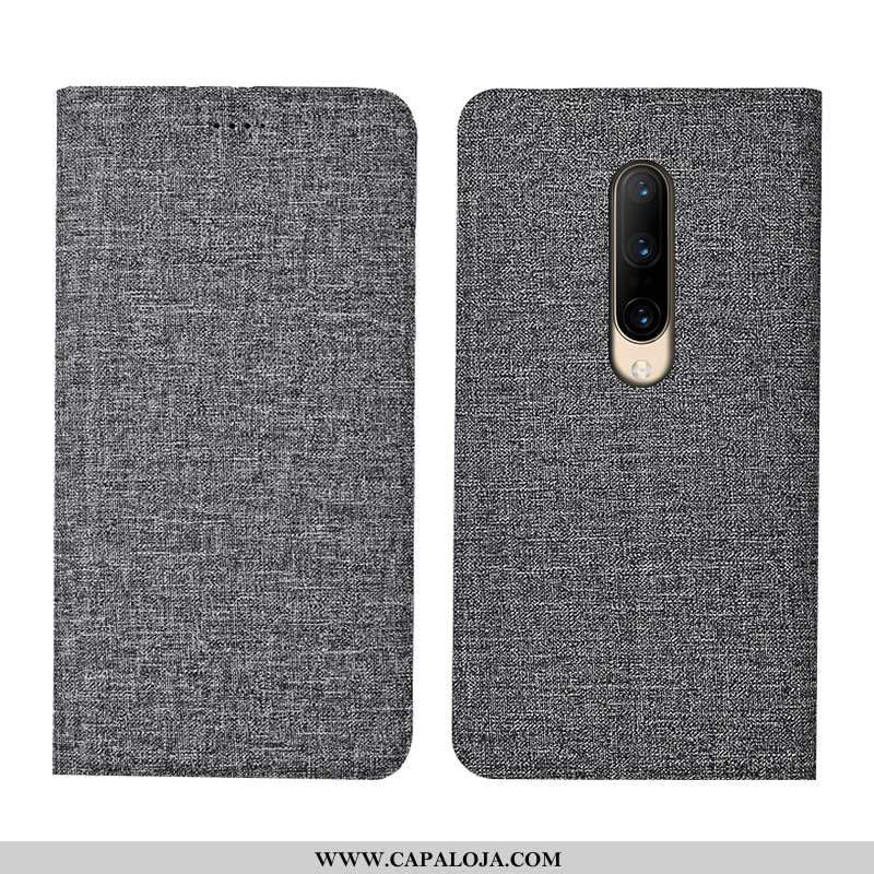 Capa Oneplus 7 Pro Linho Completa Antiqueda Cover Cinza, Capas Oneplus 7 Pro Protetoras Venda