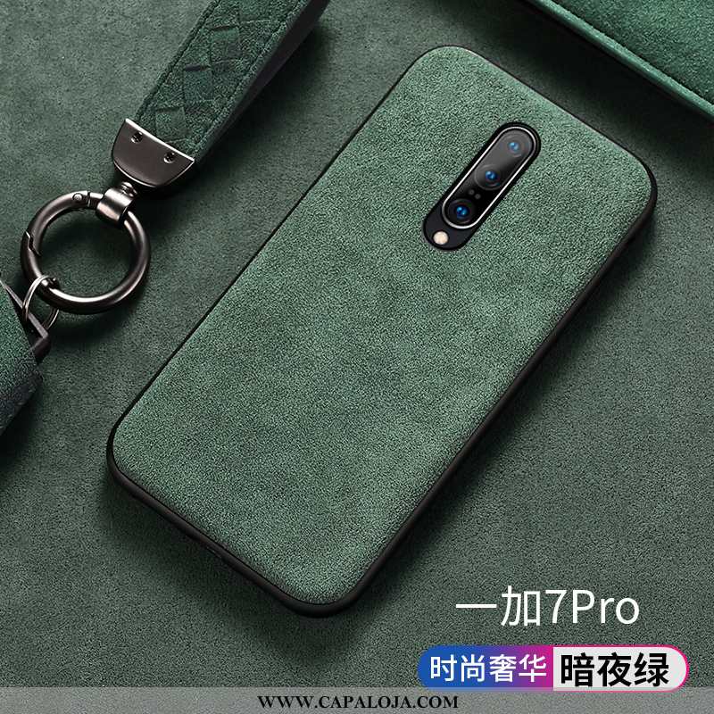 Capa Oneplus 7 Pro Soft Antiqueda Masculino Telemóvel Verde, Capas Oneplus 7 Pro Pele Promoção