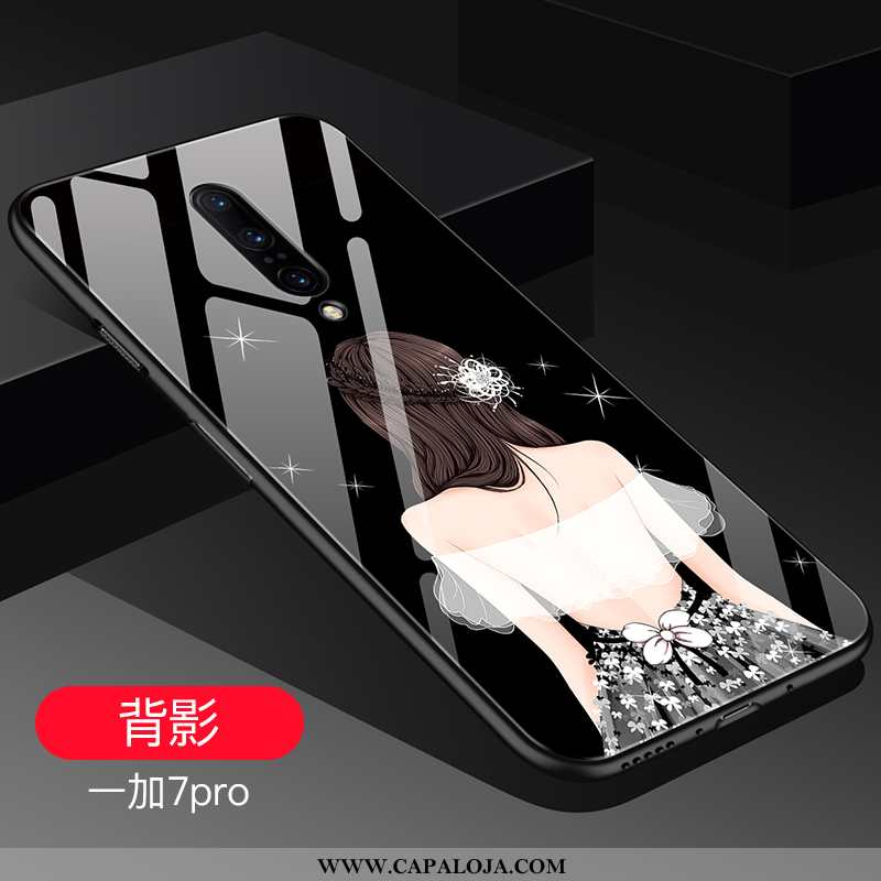 Capa Oneplus 7 Pro Tendencia Fosco Vidro Personalizada Preto, Capas Oneplus 7 Pro Protetoras Promoçã