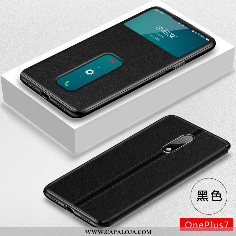 Capa Oneplus 7 Slim Super Criativas Telemóvel Castanho, Capas Oneplus 7 Couro Comprar