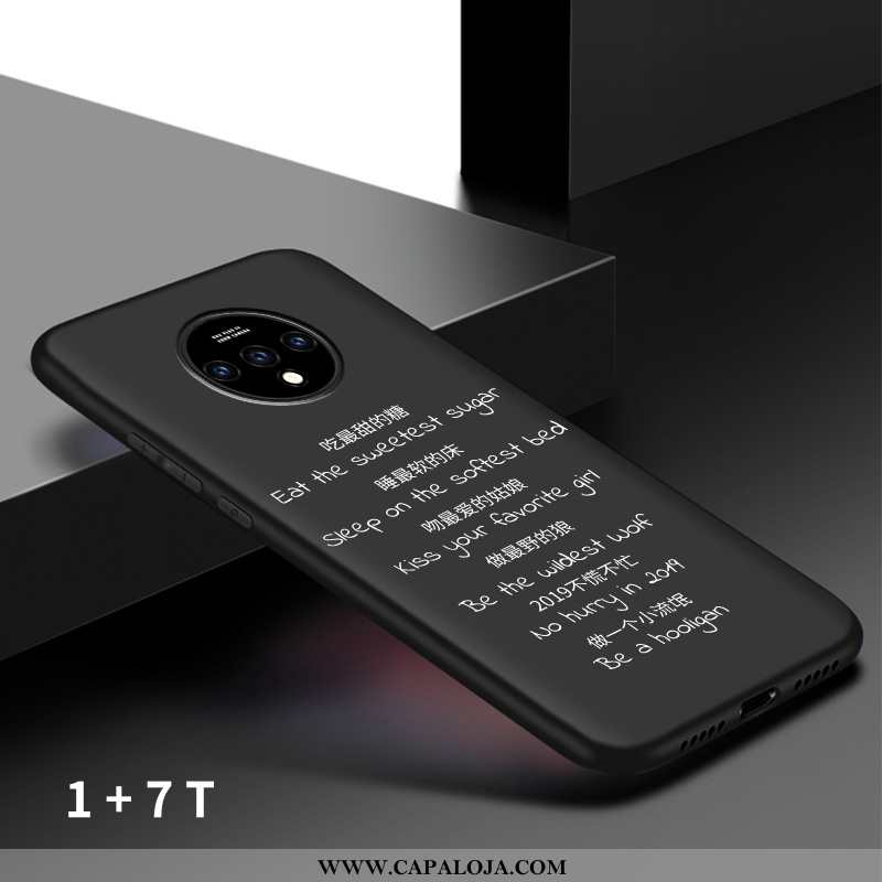 Capa Oneplus 7t Criativas Malha Telemóvel Tendencia Preto, Capas Oneplus 7t Slim Baratas