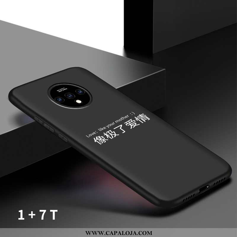 Capa Oneplus 7t Criativas Malha Telemóvel Tendencia Preto, Capas Oneplus 7t Slim Baratas