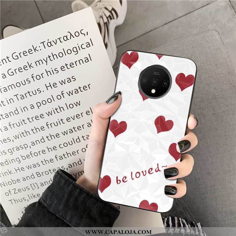 Capa Oneplus 7t Personalizada Diamante Malha Quadriculada Vermelho, Capas Oneplus 7t Feminino Online