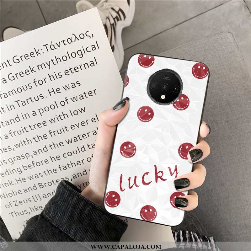 Capa Oneplus 7t Personalizada Diamante Malha Quadriculada Vermelho, Capas Oneplus 7t Feminino Online