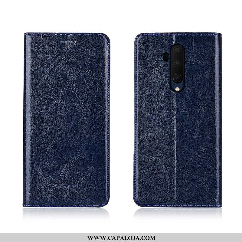 Capa Oneplus 7t Pro Couro Genuíno Soft Antiqueda Protetoras Castanho, Capas Oneplus 7t Pro Couro Bar