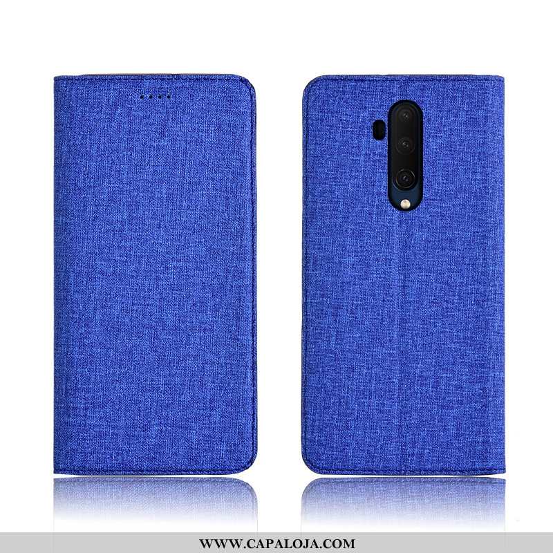 Capa Oneplus 7t Pro Soft Completa Antiqueda Linho Azul Escuro, Capas Oneplus 7t Pro Protetoras Barat