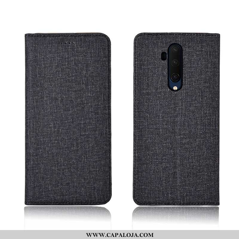 Capa Oneplus 7t Pro Soft Completa Antiqueda Linho Azul Escuro, Capas Oneplus 7t Pro Protetoras Barat