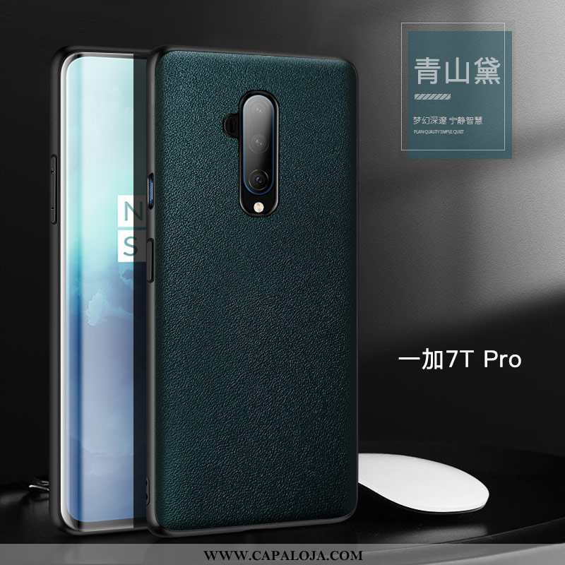 Capa Oneplus 7t Pro Tendencia Couro Legitimo Simples Antiqueda Laranja, Capas Oneplus 7t Pro Proteto