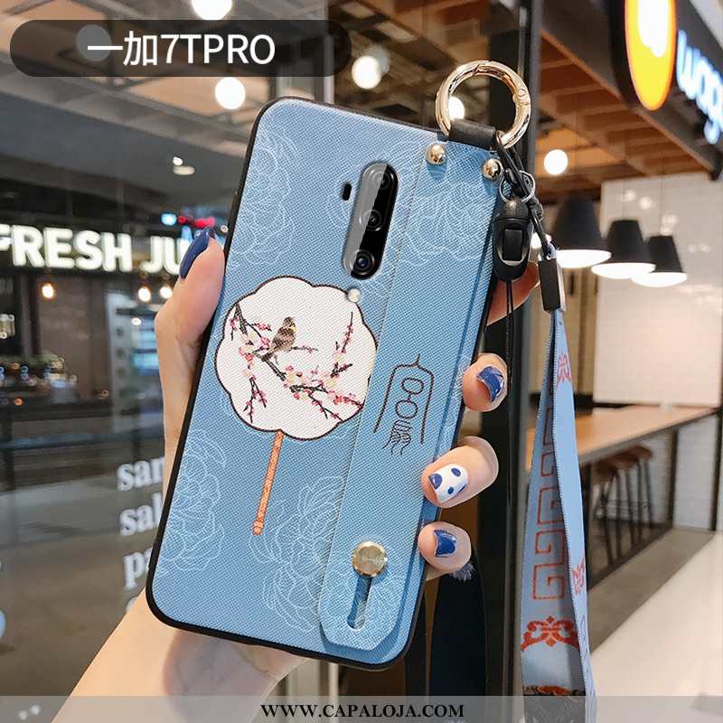 Capa Oneplus 7t Pro Vintage Azul Capas Feminino, Oneplus 7t Pro Soft Barato