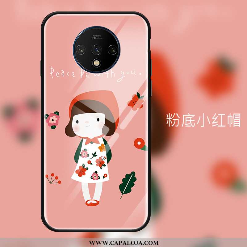 Capa Oneplus 7t Tendencia Vidro Rosa Malha, Capas Oneplus 7t Protetoras Promoção