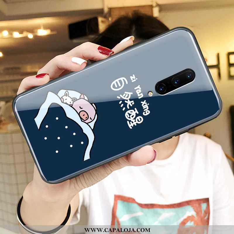 Capa Oneplus 8 Bonitos Telemóvel Malha Vidro Azul, Capas Oneplus 8 Slim Promoção