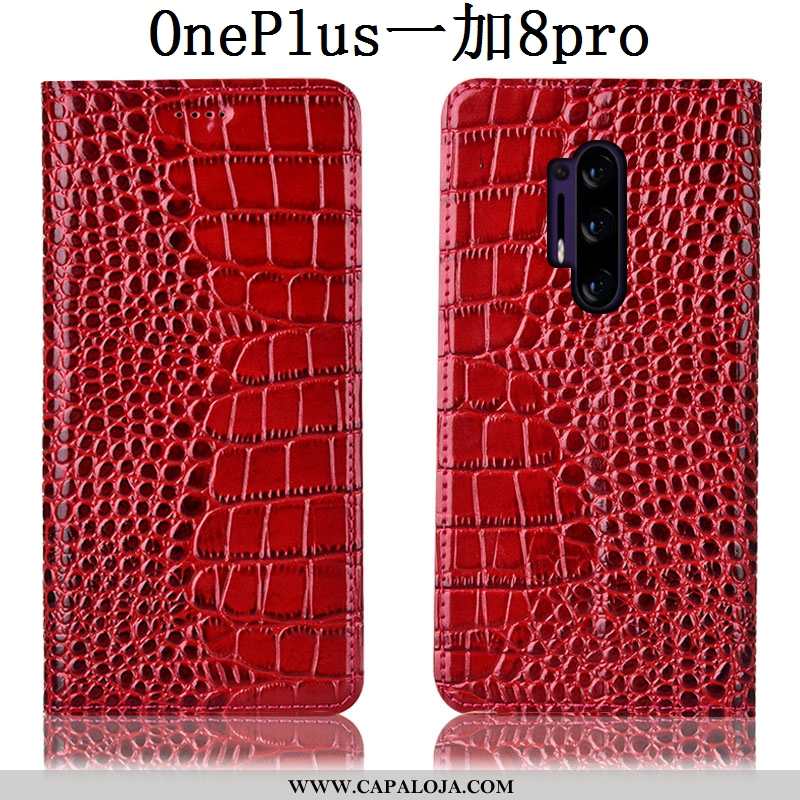 Capa Oneplus 8 Pro Protetoras Antiqueda Telemóvel Crocs Vermelho, Capas Oneplus 8 Pro Couro Genuíno 