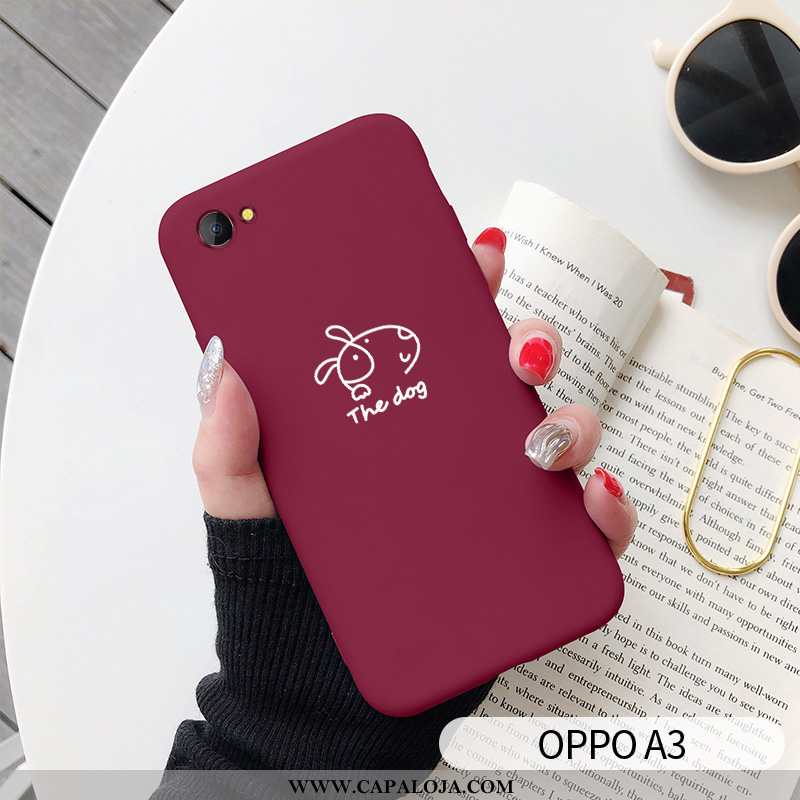 Capa Oppo A3 Desenho Animado Vermelha Novas Cases Cinza, Capas Oppo A3 Fofas Baratos